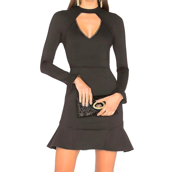 NICHOLAS Dresses & Skirts - Revolve N/Nicholas Black Ponti Long Sleeve Mini Sheath Dress Size 4 NWT $395